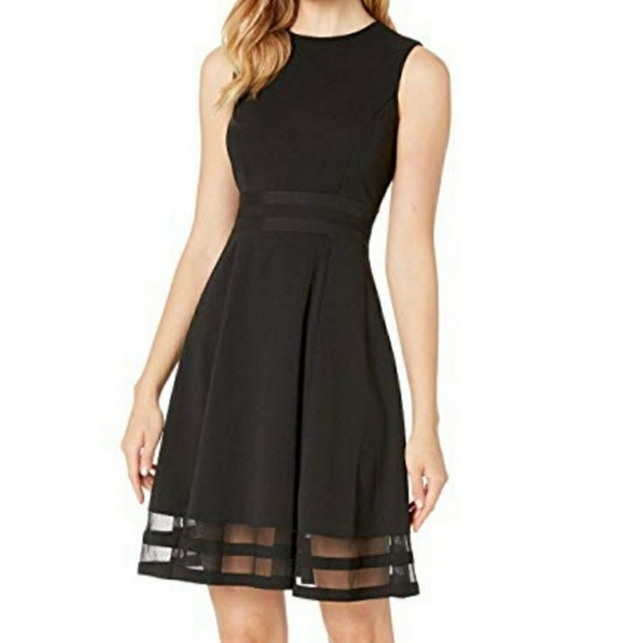 Calvin Klein Dresses & Skirts - CALVIN KLEIN Fit and Flare Cocktail Dress Black 10
